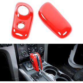 JeCar Auto Gear Shift Knob Cover Trim Sticker for 2009-2014 Ford F150 (Red)