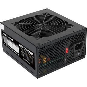 مصدر طاقة 700 واط غير معياري ATX PSU مع مروحة تبريد فائقة الهدوء مقاس 120 مم، يدعم مفتاح 115/220 فولت، جميع وسائل الحماية، ضمان 5 سنوات