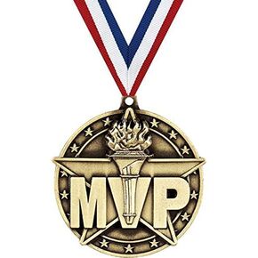 MVP Medals, 2" Gold Most Valuable Player Medal Award with Free Custom Engraving Prime