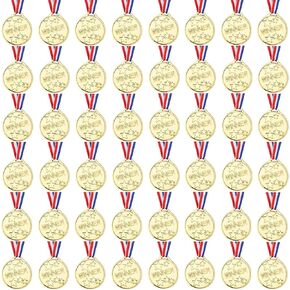 Children's Gold Plastic Winner Medals Kids， Golden Winner Awards Medals，Competition, Talent Show, Spelling Bee, Gymnastic Birthday Party Favors