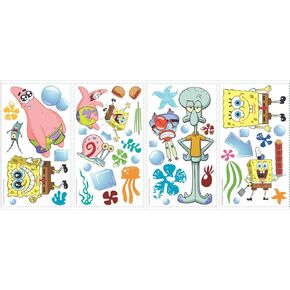 RoomMates RMK1380SCS Spongebob Squarepants Peel and Stick Wall Decals 10 inch x 18 inch