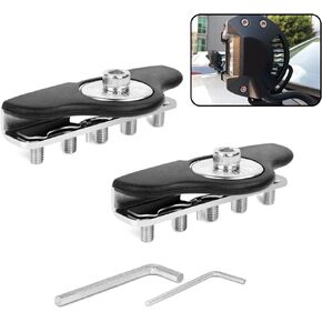2 PCS Led Light Bar Mounting Brackets, Stainless Steel Car Light Fixing Clips, Automobile Replacement Accessories, Universal for Most Cars, Trucks and Vans (Black)