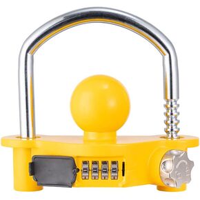 HonesaLoc Trailer Hitch Locks U-Shape Universal Adjustable Storage Security Heavy Duty Patent Design Trailer Coupler Lock with Combination Lock