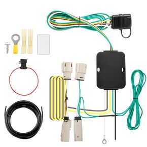 مجموعة أدوات ربط الأسلاك للمقطورة ذات 4 اتجاهات 56471 متوافقة مع Ford Bronco 2021 2022 2023 قابس موصل مقطورة مسطح 4 دبابيس (بدون مصابيح خلفية LED)، أسود in Kuwait