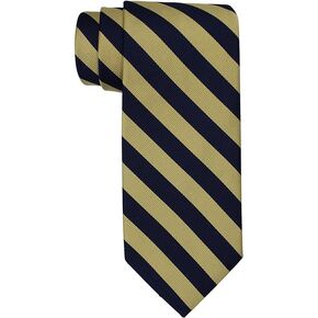 Brooks Brothers Irregular Navy Gold Striped Tie