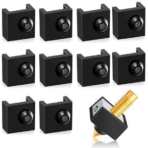 10Pieces Heater Block Silicone Cover 3D Printer Hotend Silicone Sock Heat Shield Printer Accessories for Creality Ender 3/3 Pro/3 V2, Ender 5/5 Plus/5 Pro, CR 10 Series, MK7/ 8/9 in Kuwait