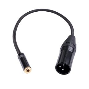 REXUS 1/8 TRS Female to XLR Male Balanced Cable Adapter 1 Ft, Gold-Plated 3.5 AUX and Silver-Plated XLR Stereo Audio Cord for Speaker, Mixer, Microphone, Amplifier, Smart Phone, PA System(35F2XM3)
