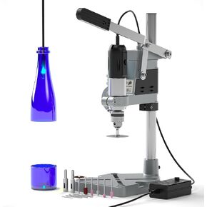 قطاعة زجاجات كهربائية، 35 قطعة من مجموعة قطع الزجاجات التي يمكنك صنعها بنفسك، مزهرية زجاجية سيراميك متعددة الوظائف آلة قطع الزجاجات البلاستيكية للحفر والصنفرة والتلميع والطحن وقطع زجاجات النبيذ in Kuwait