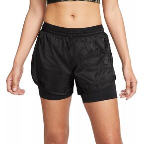 Nike Women's Icon Clash Tempo Luxe Mid-Rise Running Shorts (as1, Alpha, s, Regular, Regular, Black)