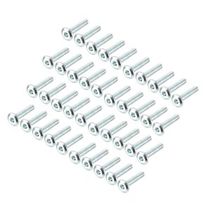 uxcell M6x30mm Furniture Bolts Hex Socket Screws Fastener Zinc Plated 40pcs