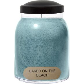 A Cheerful Giver — Island Breeze - 34oz Papa Scented Candle Jar with Lid - Keepers of the Light - 155 Hours of Burn Time, Gift Candle, Blue