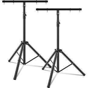 2 Pcs DJ Light Stand Adjustable 35-63 Inch Heavy Duty Par Can Tripod T-Bar Stage Light Stand Portable Lighting Rack for Stage Bar Banquet Party