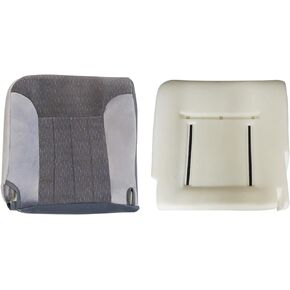 Gray Cloth Driver Side Bottom Replacement seat Cover & Foam Cushion Compatible with Dodge Ram 1500 2500 3500 SLT 1994 1995 1996 1997