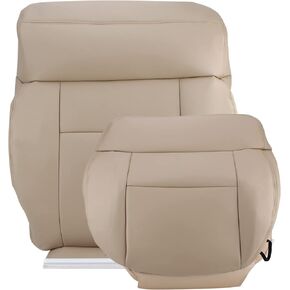AUTOKAY Tan Seat Cover Driver Bottom & Lean Back Fits for Ford F150 2005-2008