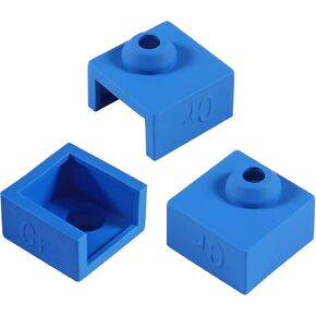 Aokin 3D Printer Heater Block Silicone Sock Hotend غطاء سيليكون لـ Creality Ender 3، Ender 3 Pro، Ender 3 V2، Ender 5، Ender 5 Pro، CR-10/10S، Anet A8، MK7/8/9 طابعة ثلاثية الأبعاد Hotend، أزرق، 3 قطع in Kuwait