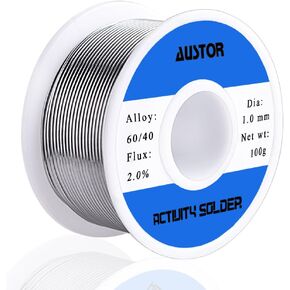 AUSTOR 60-40 Tin Lead Rosin Core Solder Wire for Electrical Soldering (100g, 0.8mm) in Kuwait