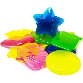Boley Dive Gems Swim Toys - 12 Pack Pool Diving Toys for Kids - Sinking Swimming Pool & Bath Toys for Toddlers, Water Games - Includes Sea Shells, Stars, Circles & Rectangles