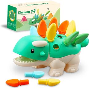 Toddler Dinosaur Montessori Toys for 1 2 3 4 Year Old Boy Girl Birthday Gift - Kids Educational Travel Outdoor Learning Sensory Toys for Toddlers 1-3 - 6 9 12 18 Month Old Baby Toys Toddler Activities