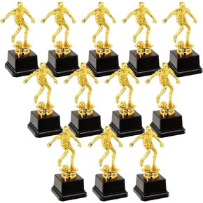 Juvale 12 Pack Small Gold Soccer Trophies for Team Award Ceremonies, Championship Games, Sports Competitions (2.5 x 6 in)