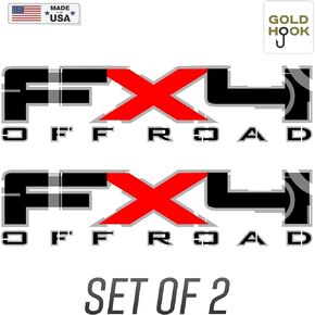 ملصقات GOLD HOOK FX4 للطرق الوعرة لملصقات جانب السرير F Truck رسومات جانبية للسرير