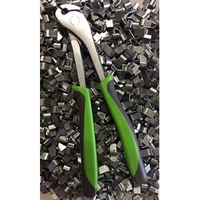 Best J-Clip Pliers + 2 LBS of J-Clips, Comfort Green handle j-pliers J-clip Pliers j-pliers by RNL RabbitNippLes