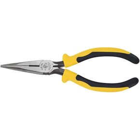 Klein Tools J203-6 Needle Nose Pliers, Long Nose Side Cutters, Heavy Duty Journeyman Alligator Pliers with Curved Handles, 6-3/4-Inch