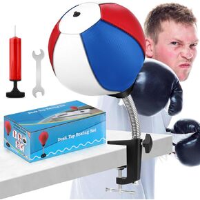 Desktop Punching Bag, Super Strong Suction Boxing Bag Speed Balls, Stress Buster with Suction Cup for Office Table and Counters, Fun Gift for Boss or Coworker