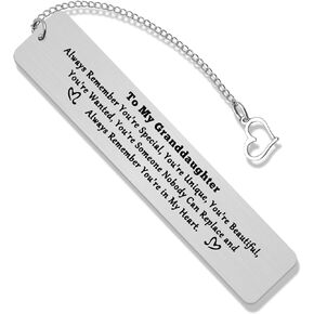 Granddaughter Book Markers from Grandma to My Granddaughter Gifts Bookmarks for Granddaughter Inspirational Bookmarks Reader Gifts Book Club Gift Book Lover Gifts Christmas Birthday Graduation Gifts