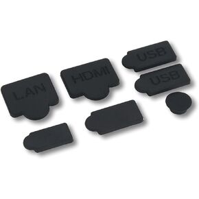 7 in 1 Silicone Dust Plugs Cover LAN HDMI Type-C USB Dock Anti-dust Cover Dustproof Plug for PS5 Game Console Accessories Dust Plug Cover