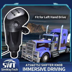 مقبض ناقل الحركة USB لمحاكاة الشاحنة باليد اليسرى من HCXLELD لـ ATS وETS2 متوافق مع Logitech G25 G27 G29 G920 G923 Thrustmaster TH8A Fanatec SQ Moza PXN أو محول DIY آخر in Kuwait