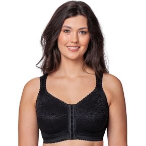 Women's Plus Size Bra Bona Front Closure for Large Bust No Underwire Full Coverage Bra Wide Straps