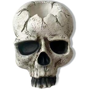 Gothic Resin Skull Candle Holder, Spooky Wall Mount Decor for Halloween