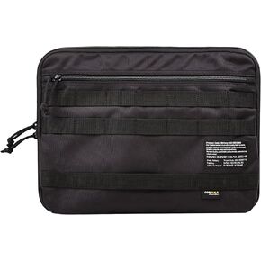 Rough Enough 14 Inch Laptop Sleeve Case Bag with Accessories Pocket Compartment Tactical Molle Functional for Dual Tablet Cordura Black