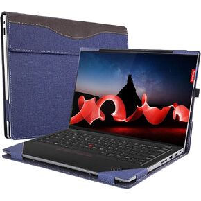 Laptop Protection case for Lenovo ThinkPad X1 Carbon Generation 11/10/9 2023-2021 and ThinkPad X1 Yoga Gen 8/7/6 2023-2021 Laptop Drop Protection PU Leather case (Win e red)