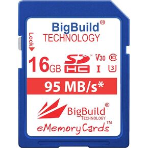 16GB UHS-I U3 95MB/s Memory Card for Canon PowerShot SX420 is, SX430 is, SX520 HS, SX530 HS, SX540 HS, SX60 HS, SX610 HS, SX620 HS, SX710 HS, SX720 HS, SX730 HS, SX740 HS Camera