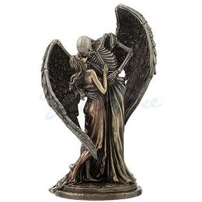 UNICORN STUDIO 10 1/4 Inch Kiss of Death Gothic Weeping Angel Cold Cast Resin Bronze Finish Sculpture