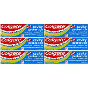 Colgate Kids Cavity Protection Fluoride Toothpaste, Bubble Fruit Flavor, Travel Size 0.85 oz (24g) - Pack of 6