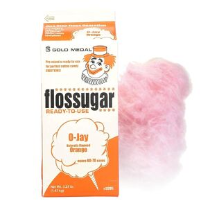 GM-Orange Floss-1ct Cotton Candy Floss Sugar Orange -1 Carton