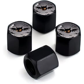 Tire Valve Stem Caps | Valve Caps for Car Tires 4 Pack Orange Cute Car Decor Accessories | Valve Stem Covers for Cars SUVs Trucks Motorcycles Bicycles | Universal Valve Stem Cover Dust Cap