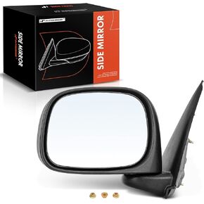A-Premium Driver Side Power Door Mirror - Compatible with Dodge Ram 1500 2002-2009, Ram 2500 2003-2009, Ram 3500 2003-2009 - Heated Manual Folding Black Outside Rear View Mirror, Replace# CH1320215