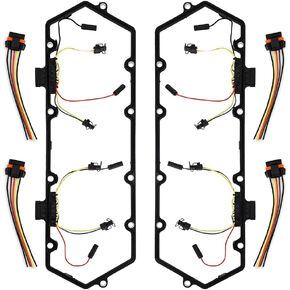 Glow Plug Harness and Valve Cover Gasket Set Compatible With Ford Powerstroke 7.3L 1994-1997