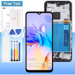 for TCL 30 XE 5G T767W Screen Replacement with Frame LCD Display Touch Digitizer Replacement