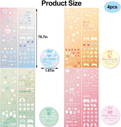 4 لفات أرنب القط الأذن PET الشريط الكرتون لطيف اشي ملصقات الشريط مجموعة كوريا اشي الشريط Kpop اشي أشرطة الزخرفية اخفاء الشريط واسعة اشي الشريط الزخرفية الشريط للحرف اليومية سكرابوكينغ المورد in Kuwait