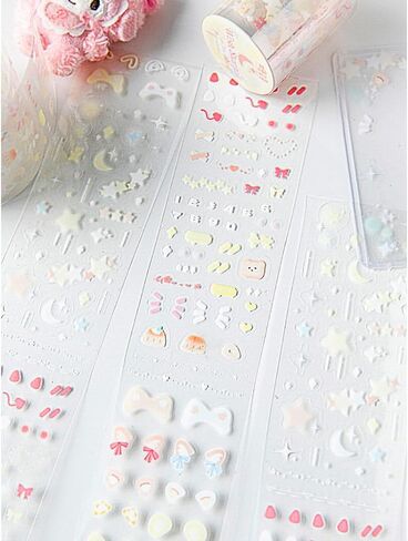 4 لفات أرنب القط الأذن PET الشريط الكرتون لطيف اشي ملصقات الشريط مجموعة كوريا اشي الشريط Kpop اشي أشرطة الزخرفية اخفاء الشريط واسعة اشي الشريط الزخرفية الشريط للحرف اليومية سكرابوكينغ المورد in Kuwait