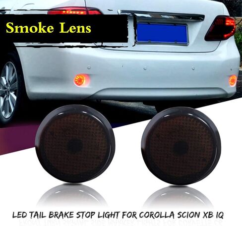 GTINTHEBOX Smoked Lens Led Rear Bumper Reflector Tail Brake Stop Light Lamp Compatible with Scion iQ xB Sienna Corolla in Saudi Arabia