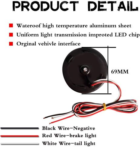 GTINTHEBOX Smoked Lens Led Rear Bumper Reflector Tail Brake Stop Light Lamp Compatible with Scion iQ xB Sienna Corolla in Saudi Arabia