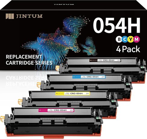 JINTUM 054H Toner Cartridge Compatible Replacement for Canon 054 054H Toner Cartridge Set for Canon Color imageCLASS MF642Cdw MF644Cdw LBP622Cdw LBP623Cdw Printers ( 4-Pack) in Kuwait