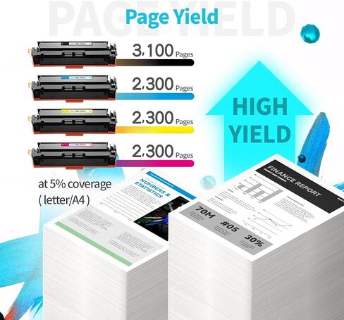 JINTUM 054H Toner Cartridge Compatible Replacement for Canon 054 054H Toner Cartridge Set for Canon Color imageCLASS MF642Cdw MF644Cdw LBP622Cdw LBP623Cdw Printers ( 4-Pack) in Kuwait