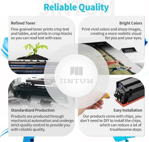 JINTUM 054H Toner Cartridge Compatible Replacement for Canon 054 054H Toner Cartridge Set for Canon Color imageCLASS MF642Cdw MF644Cdw LBP622Cdw LBP623Cdw Printers ( 4-Pack) in Kuwait