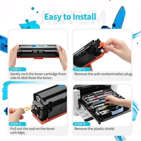 JINTUM 054H Toner Cartridge Compatible Replacement for Canon 054 054H Toner Cartridge Set for Canon Color imageCLASS MF642Cdw MF644Cdw LBP622Cdw LBP623Cdw Printers ( 4-Pack) in Kuwait